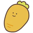 cute carrot sticker app icon