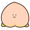 cute peach sticker app icon