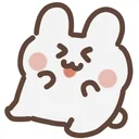 cutee rabbit sticker app icon