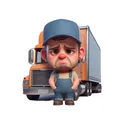 Sad Trucker Stickers app icon