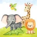 WaterColor Animals Stickers app icon