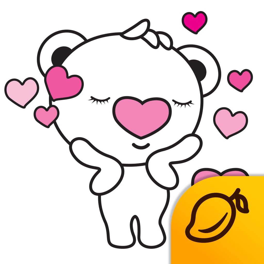 Heartbear, the Messenger of Love - Mango Sticker app icon captured 2026-08-11