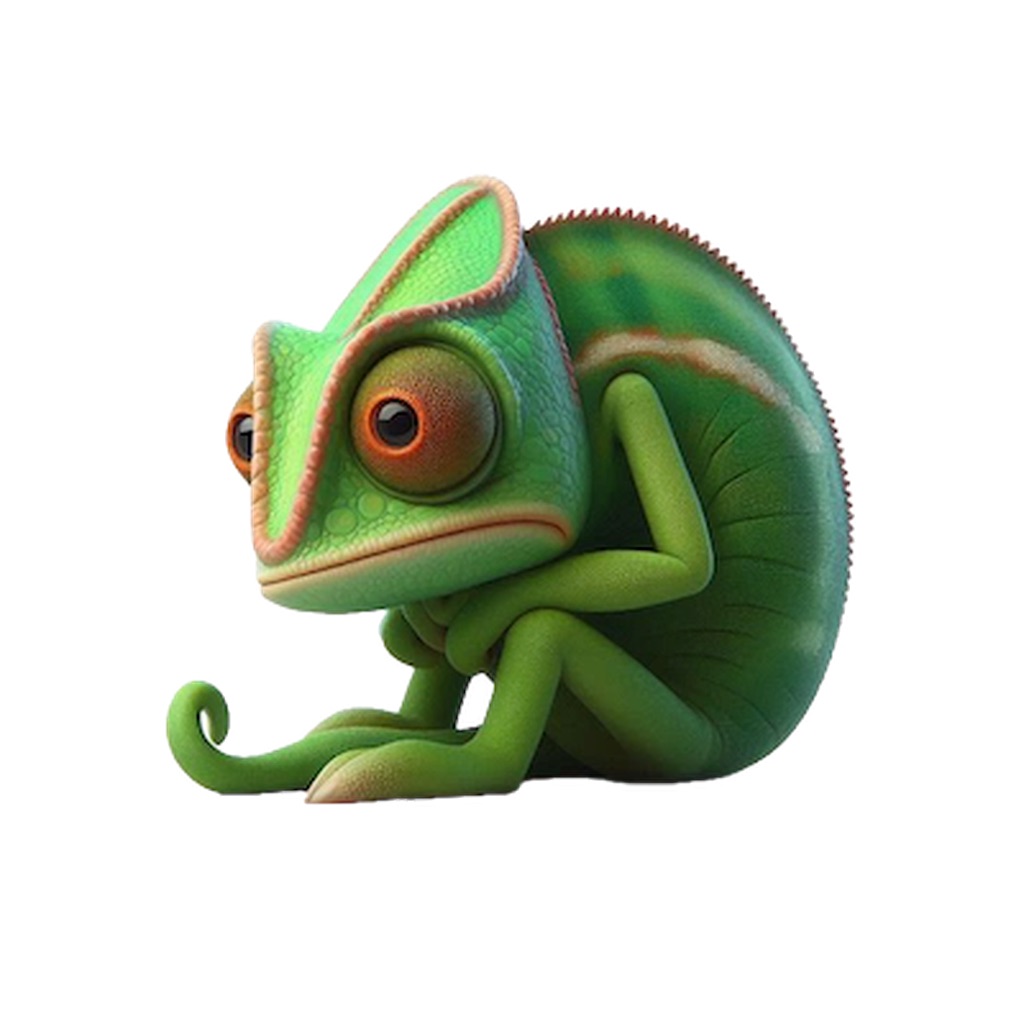 Sad Chameleon Stickers app icon captured 2026-08-11