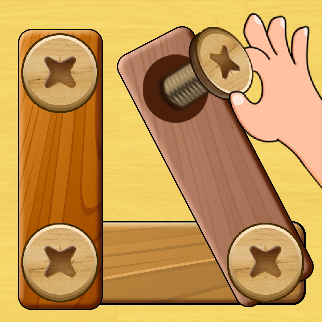 Wood Nuts & Bolts Puzzle app icon captured 2026-08-14