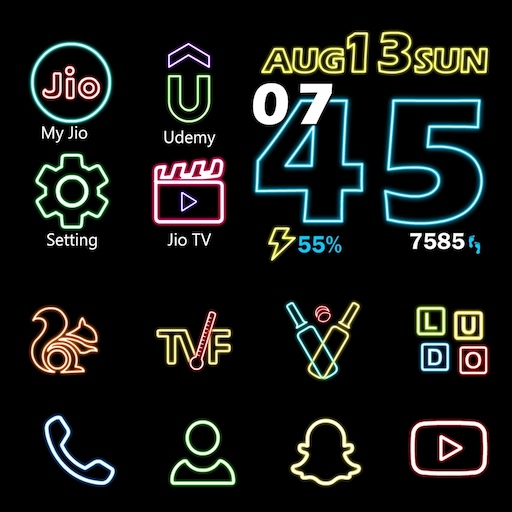 Pacote de Ícones Neon Google Play icon captured 2026-08-16