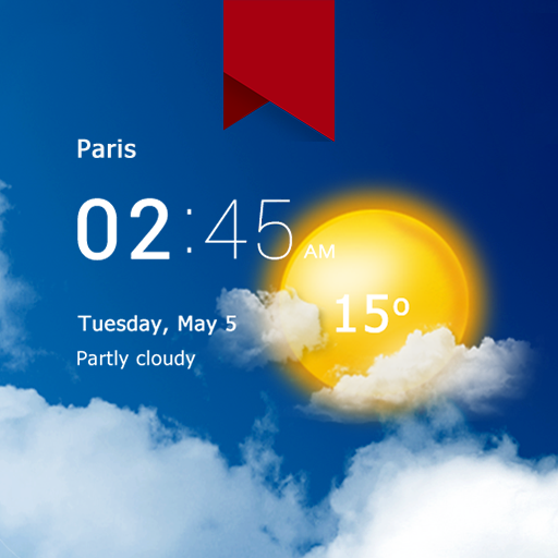 Transparent clock weather Pro Google Play icon captured 2026-08-14