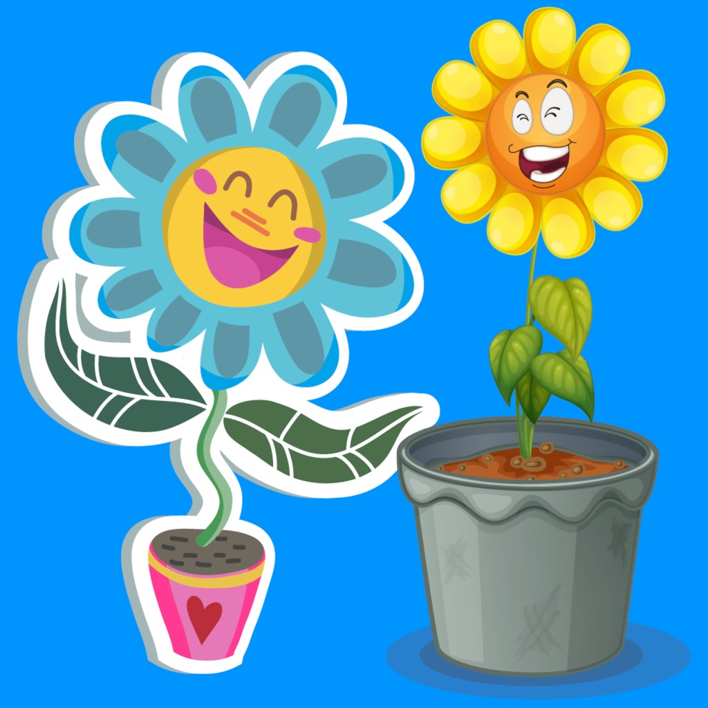Flower Power Emoji Stickers app icon captured 2026-08-12