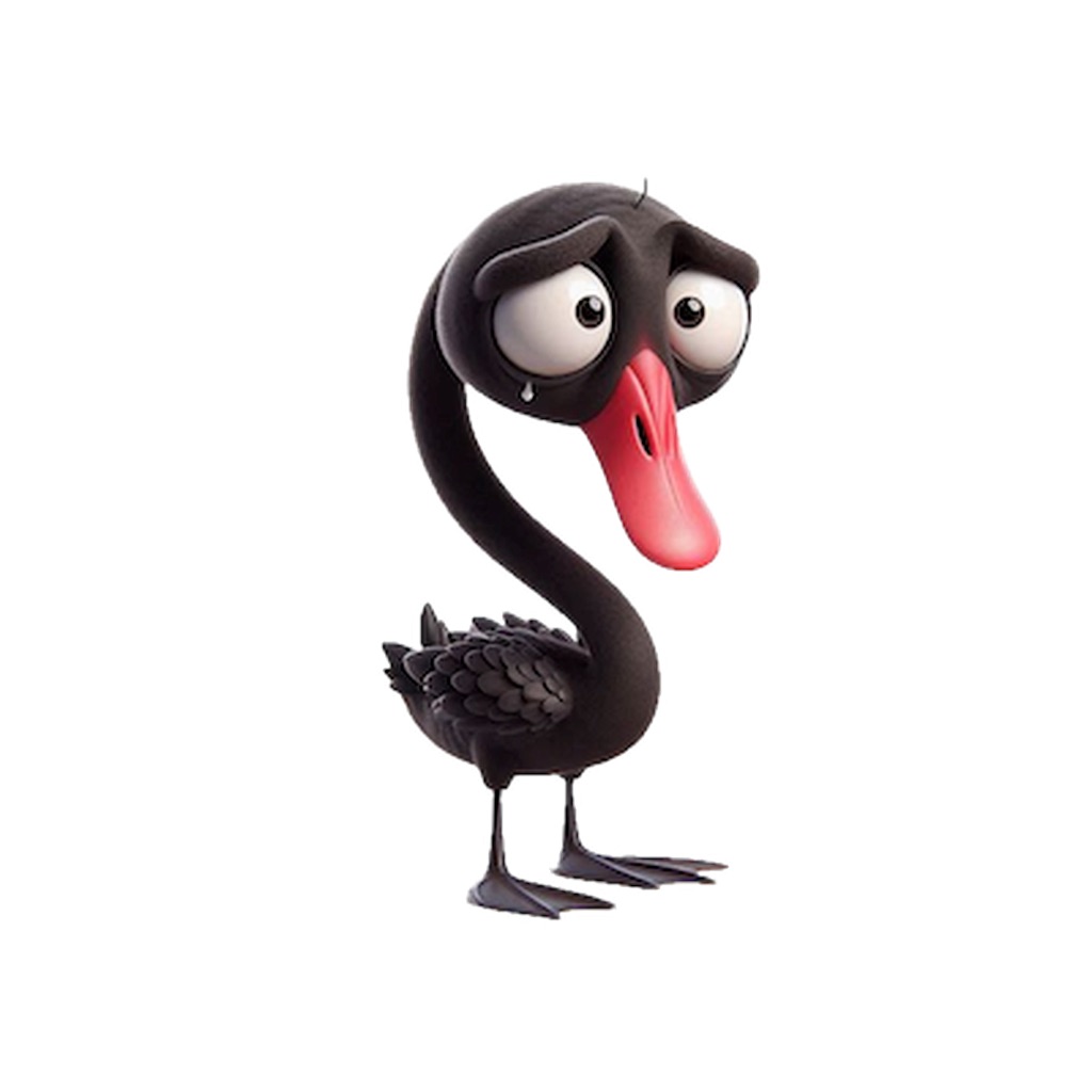 Sad Black Swan Stickers app icon captured 2026-08-11
