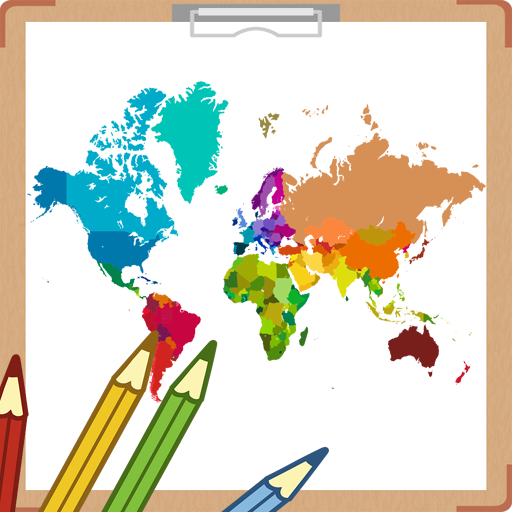 World Map Coloring Book app icon captured 2026-08-18