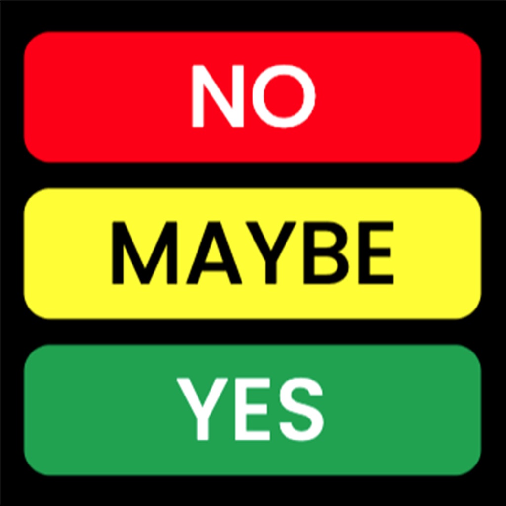 NoMaybeYes app icon captured 2026-08-11