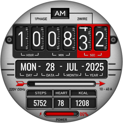 Digital Fliptime Watch face Google Play icon captured 2026-08-15