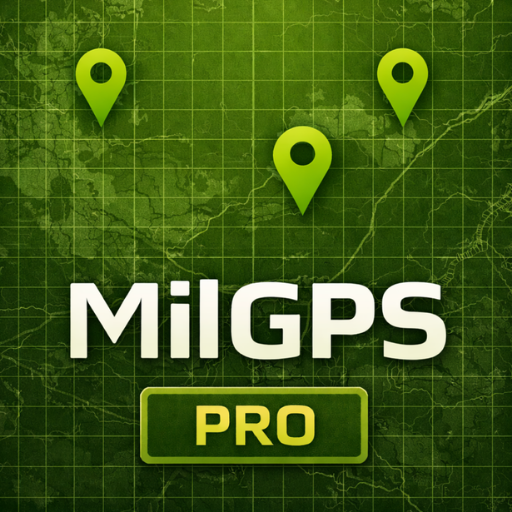 MilGPS PRO Google Play icon captured 2026-08-11