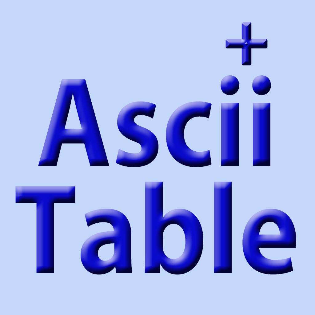 TheAsciiTable Plus app icon captured 2026-08-13