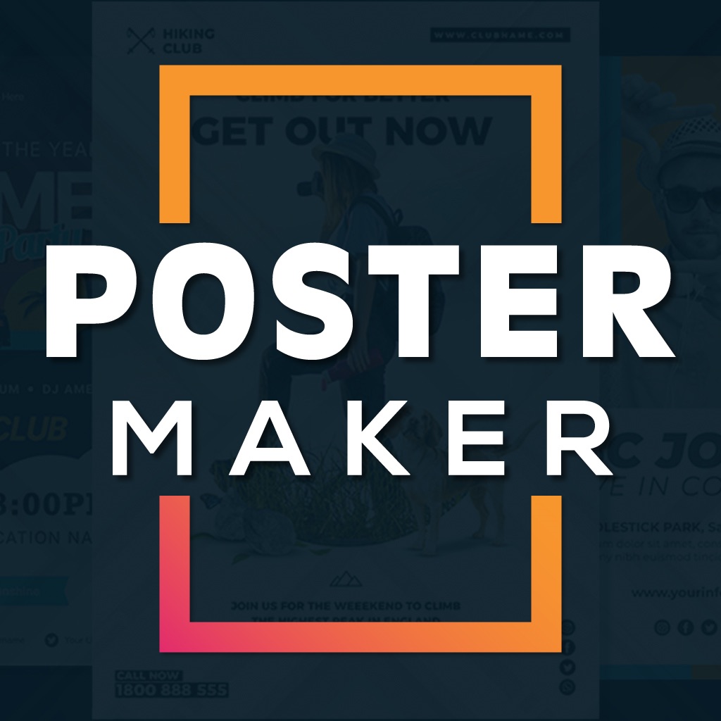 Poster Maker, Flyer Maker app icon captured 2026-08-13