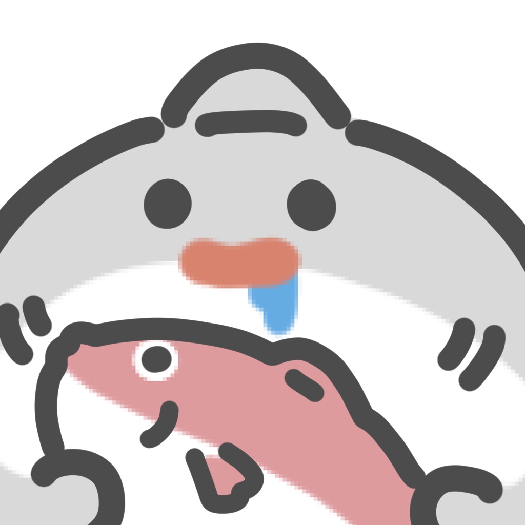 gray shark sticker app icon