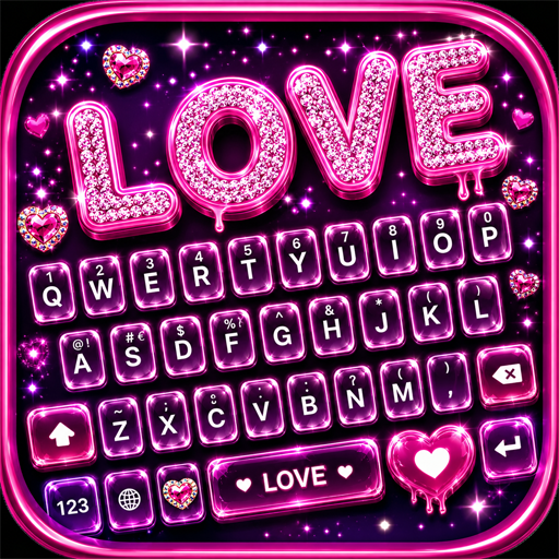 Neon Love Theme: Font Keyboard Google Play icon captured 2026-08-13