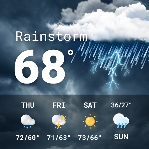 Weather app - Radar & Widget Google Play icon captured 2026-08-12