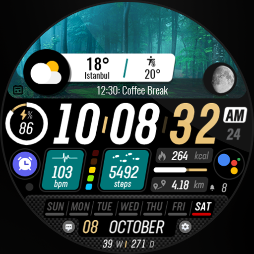 Sharper Clock - Watch Face Google Play icon captured 2026-08-17
