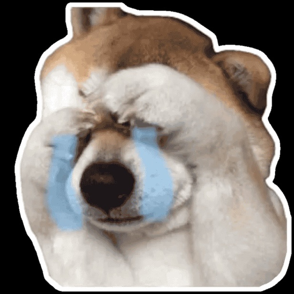 Dog meme sticker app icon