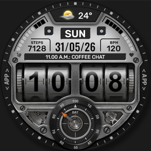WFP 348 FLIP Watch Face Google Play icon captured 2026-08-14