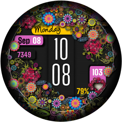 Flowers Elegant Watch Face Google Play icon captured 2026-08-13