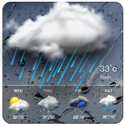 Real-time weather forecasts app icon captured 2026-08-18