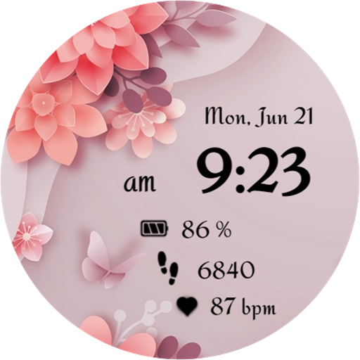 NXV01 Flower bloom watch face Google Play icon captured 2026-08-13