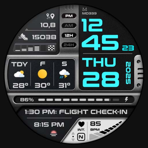 MD339 Digital watch face Google Play icon