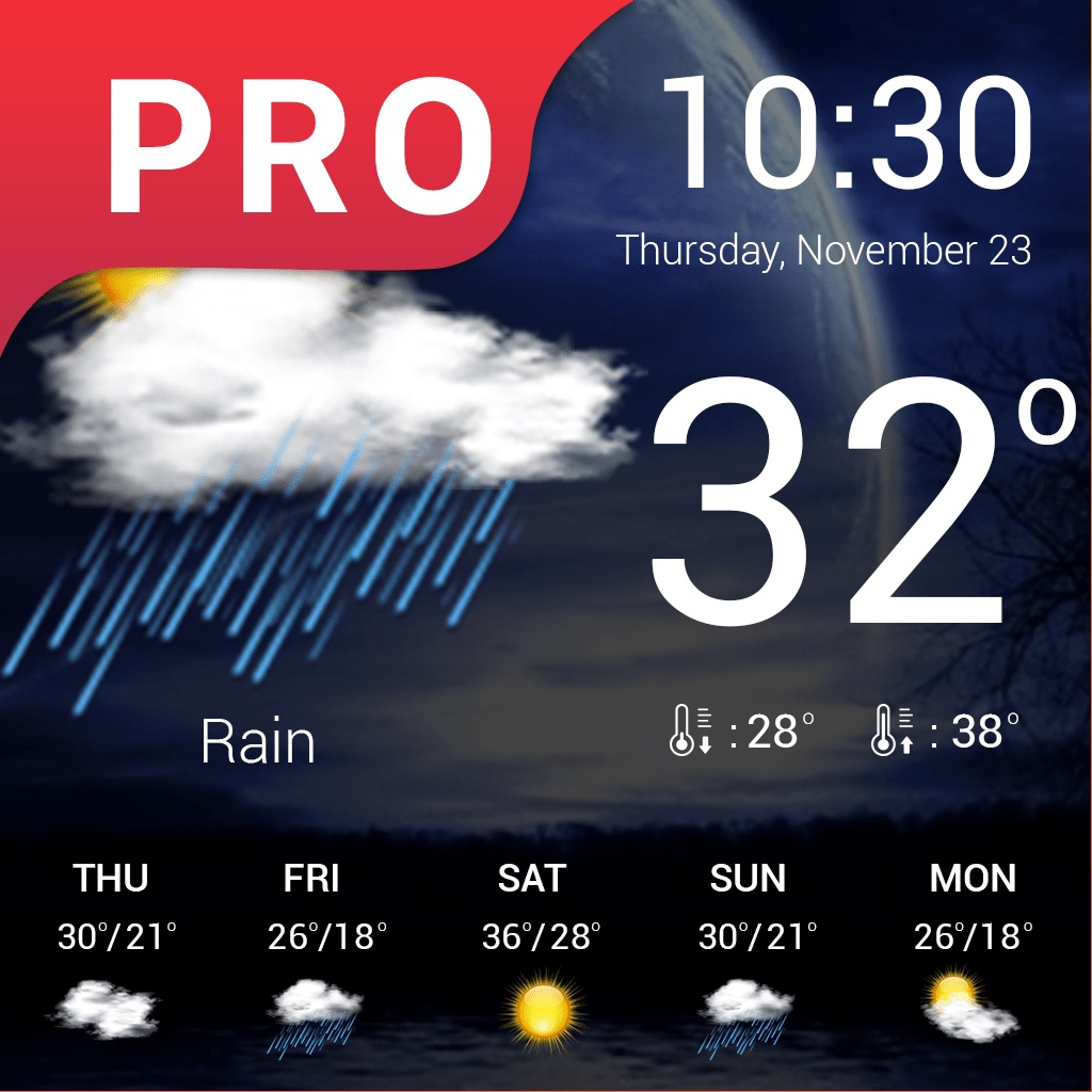 Previous 気象 : の天気予報 Pro icon from 2026-08-17