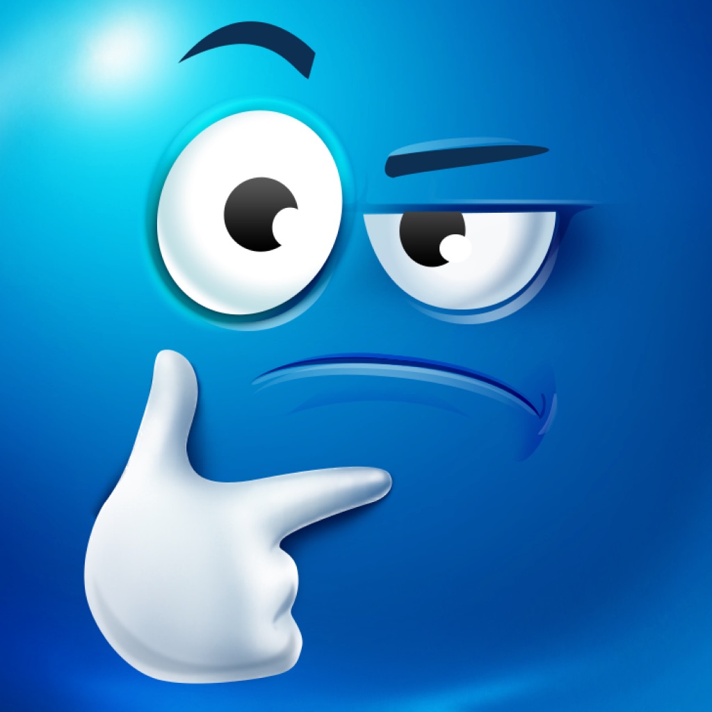 Blue Emoji iMessage Stickers app icon captured 2026-08-11
