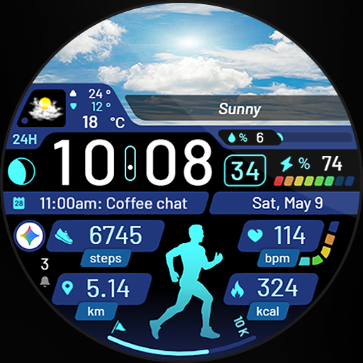 SkyFit Runner - Watch Face Google Play icon captured 2026-08-14