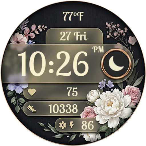 Flora Gold - Floral Watchface Google Play icon captured 2026-08-12