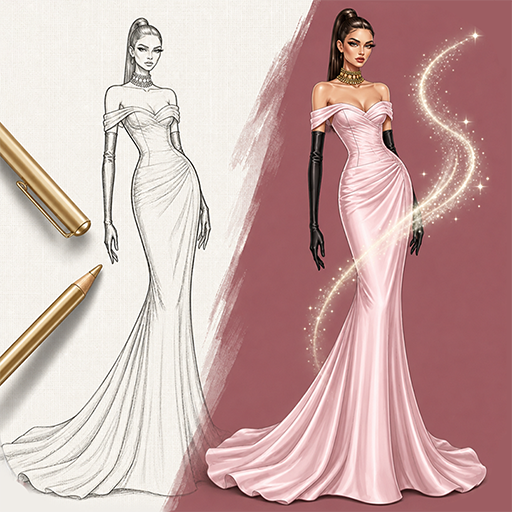 Fashion Design Clothes: Sketch Google Play icon captured 2026-08-12