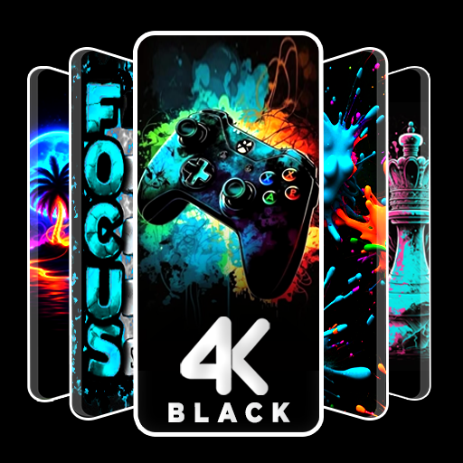 Black Wallpaper 4K HD Live app icon captured 2026-08-18