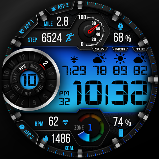 PER12 Digital Watch Face Google Play icon captured 2026-08-12