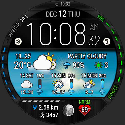 Digital Weather Watch face P5 Google Play icon captured 2026-08-12