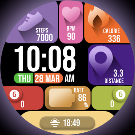 Colorful Tiles - Watch face Google Play icon captured 2026-08-12