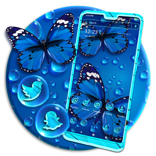 Blue Butterfly Launcher Theme Google Play icon captured 2026-08-16