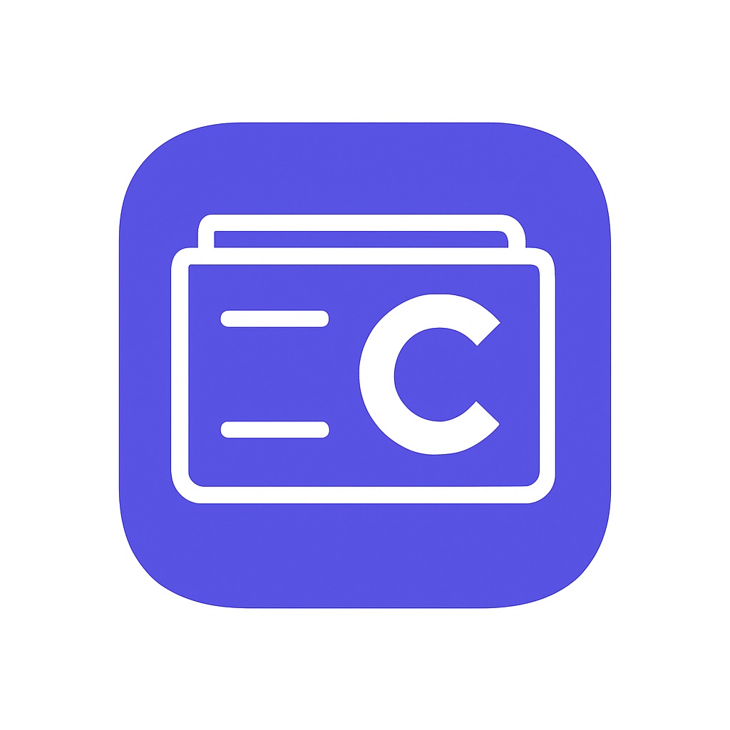 Cardora: Scan Cards app icon captured 2026-08-11
