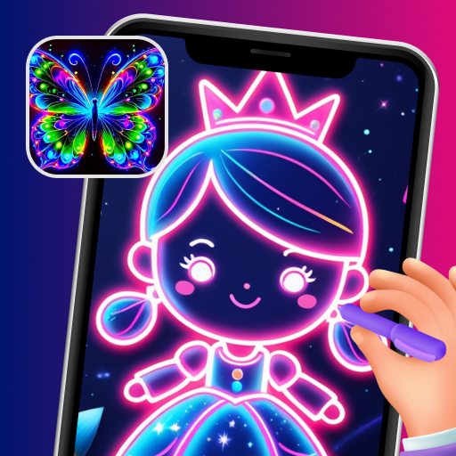 Neon Brush - Glow Draw & Paint Google Play icon captured 2026-08-13