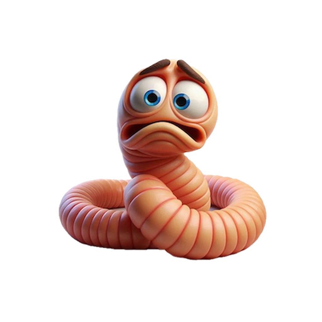 Sad Worm Stickers app icon captured 2026-08-11