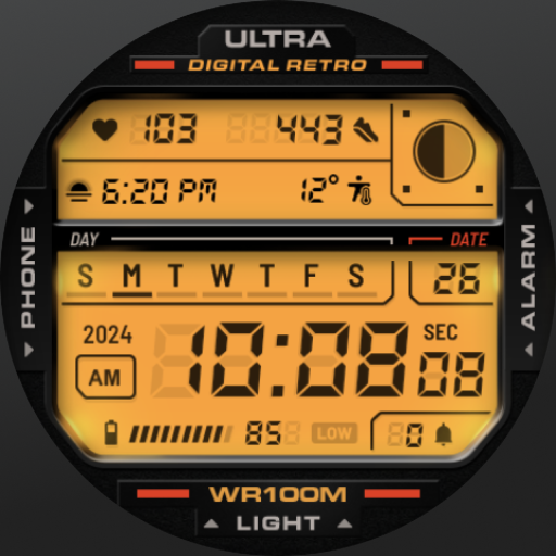 ULTRA Digital Retro watch face Google Play icon captured 2026-08-13