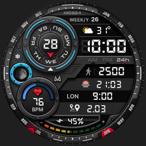 MD324 Hybrid watch face Google Play icon captured 2026-08-13