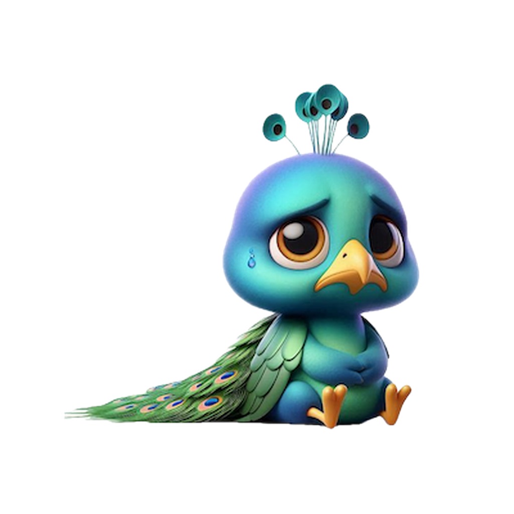 Sad Peacock Stickers app icon captured 2026-08-11