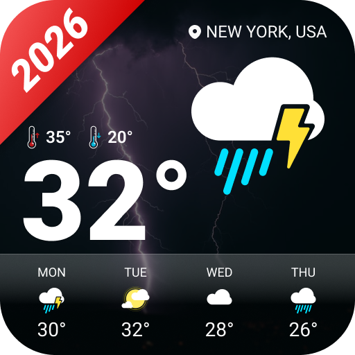 9Weather: Weather forecast Google Play icon captured 2026-08-12