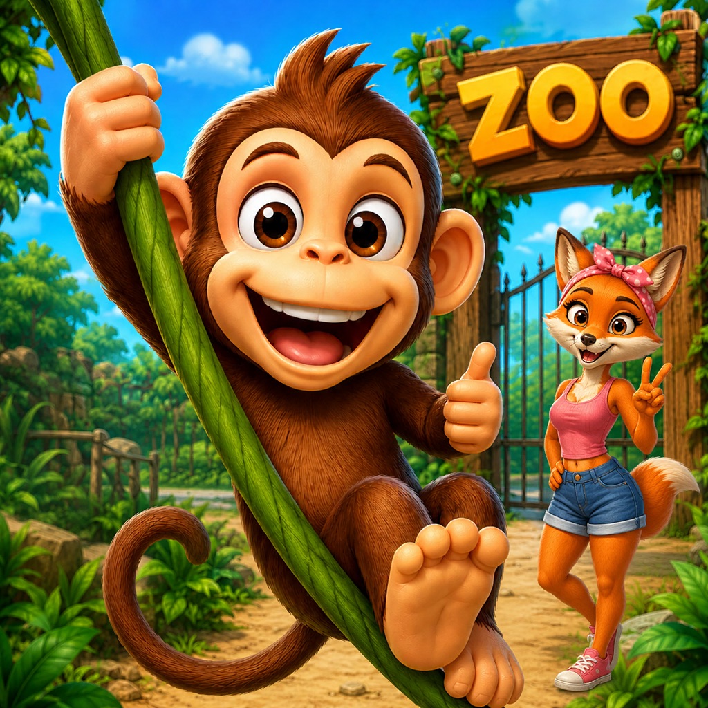Monkey In Jail: Zoo Life Quest app icon captured 2026-08-12
