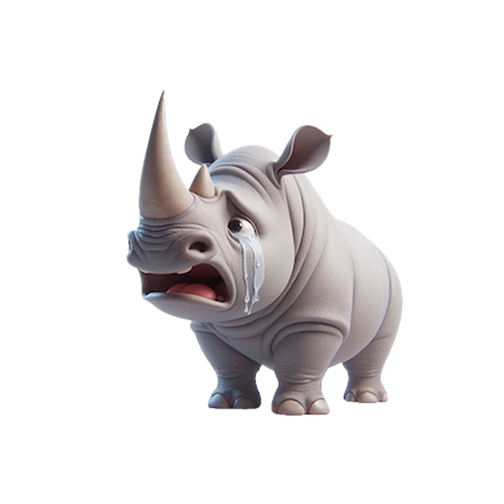 Sad Rhino Stickers app icon