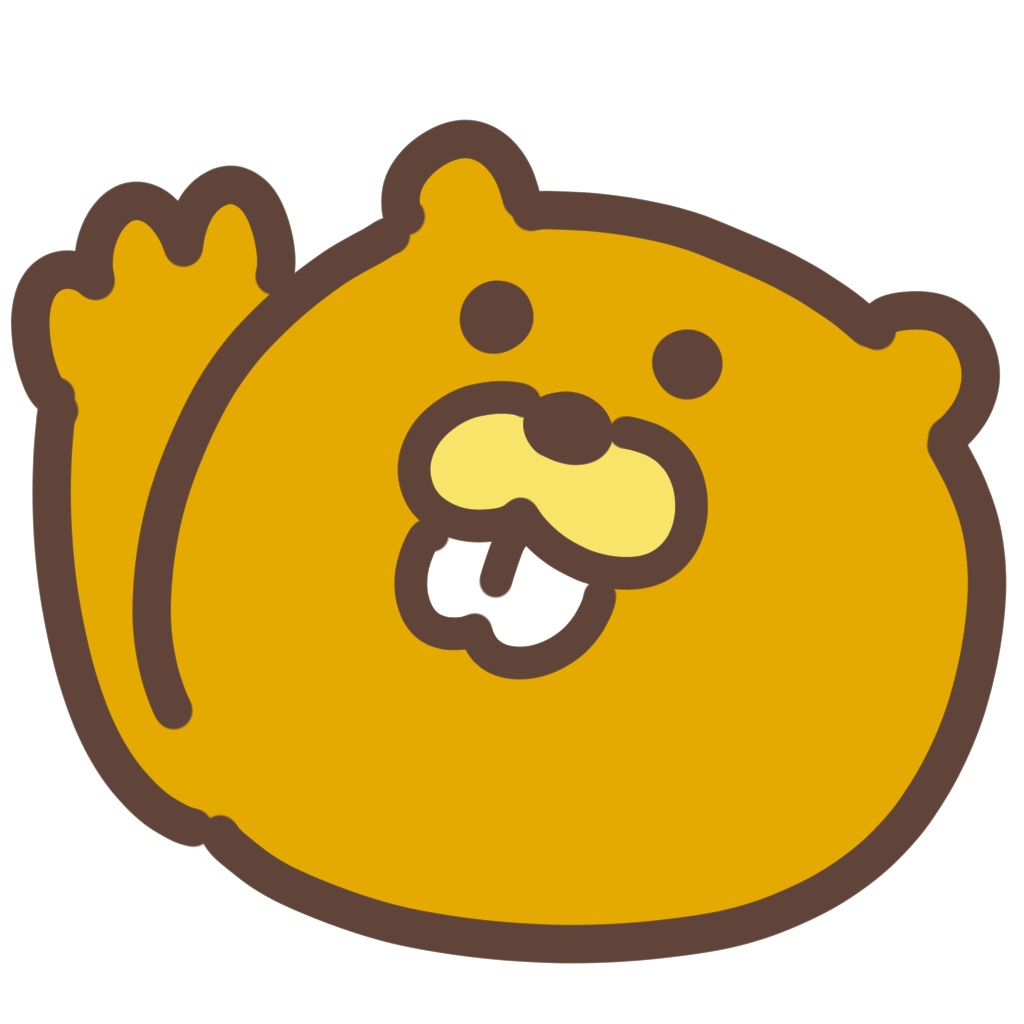 cute beaver sticker app icon captured 2026-08-14