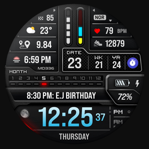 MD336 Digital watch face Google Play icon captured 2026-08-13