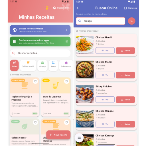 Minhas Receitas Google Play icon captured 2026-08-15